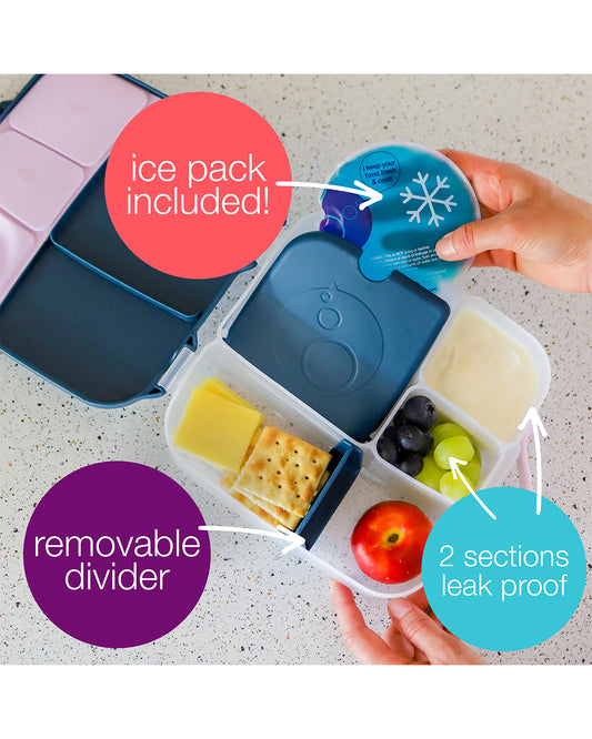 b.box Lunch Box-Leakproof-BPA Free-Ocean Breeze Blue-For Feeding Infants