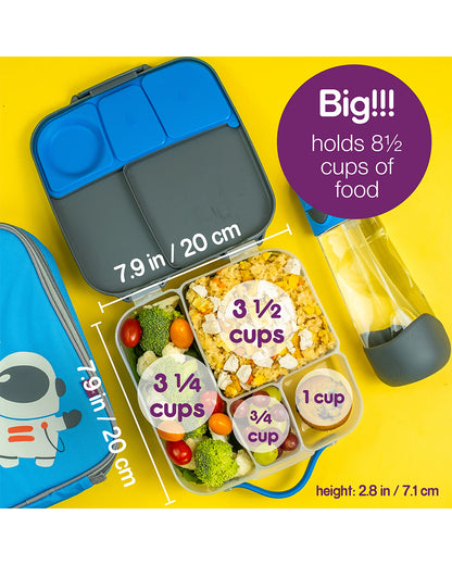 b.box Lunch Box-Leakproof-BPA Free-Ocean Breeze Blue-For Feeding Infants