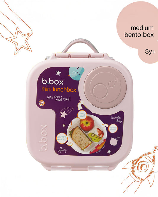 b.box Mini Lunch Box-Leak Proof-Removable Divider-Blush Crush Peach-For Feeding Infants