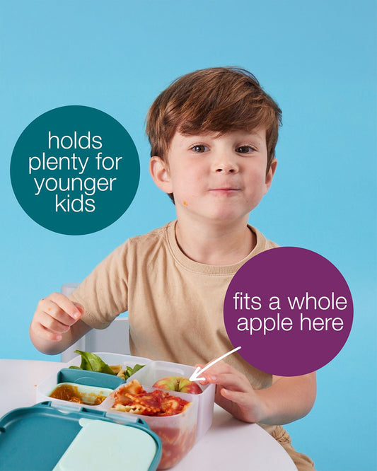 b.box Mini Lunch Box-Leak Proof-Removable Divider-Blush Crush Peach-For Feeding Infants