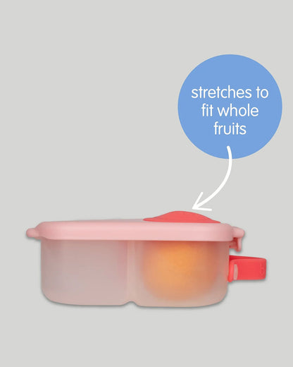 b.box Mini Lunch Box-Leak Proof-Removable Divider-Blush Crush Peach-For Feeding Infants