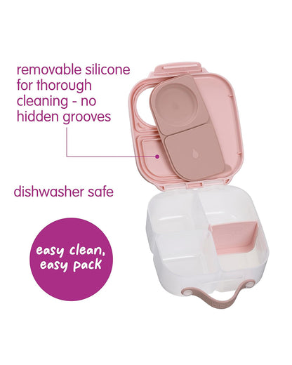 b.box Mini Lunch Box-Leak Proof-Removable Divider-Blush Crush Peach-For Feeding Infants