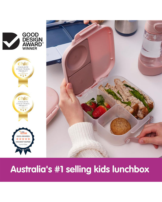 b.box Mini Lunch Box-Leak Proof-Removable Divider-Blush Crush Peach-For Feeding Infants