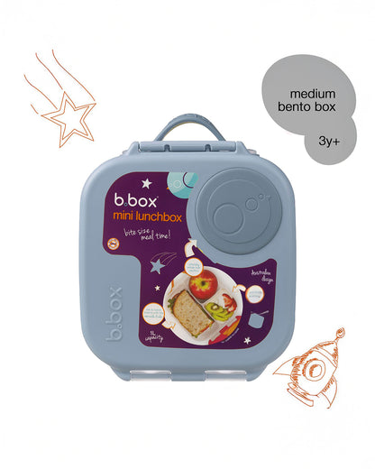 b.box Mini Lunch Box-Leak Proof-Removable Divider-Chill Out Blue-For Feeding Infants