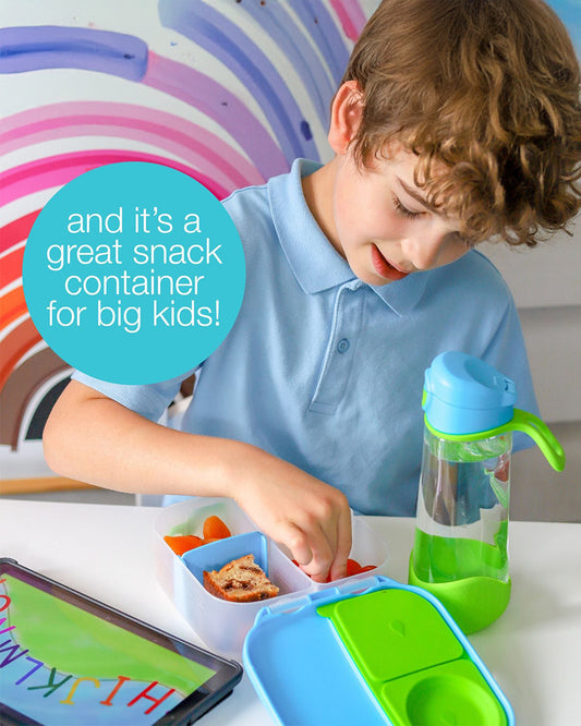 b.box Mini Lunch Box-Leak Proof-Removable Divider-Chill Out Blue-For Feeding Infants