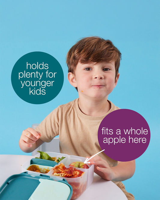 b.box Mini Lunch Box-Leak Proof-Removable Divider-Chill Out Blue-For Feeding Infants