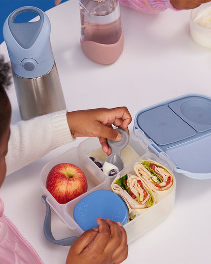 b.box Mini Lunch Box-Leak Proof-Removable Divider-Chill Out Blue-For Feeding Infants