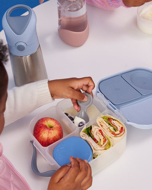 b.box Mini Lunch Box-Leak Proof-Removable Divider-Chill Out Blue-For Feeding Infants
