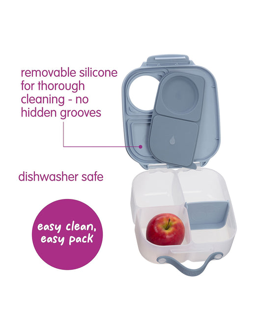 b.box Mini Lunch Box-Leak Proof-Removable Divider-Chill Out Blue-For Feeding Infants
