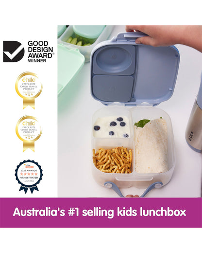 b.box Mini Lunch Box-Leak Proof-Removable Divider-Chill Out Blue-For Feeding Infants