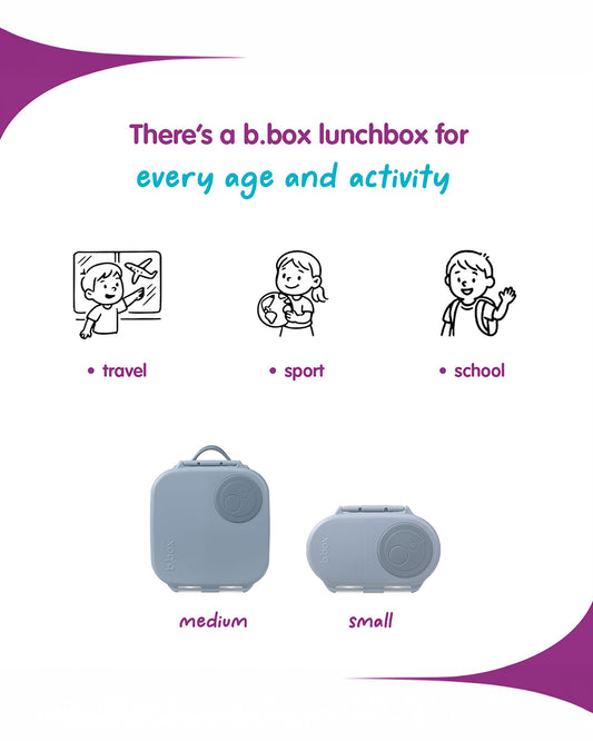 b.box Mini Lunch Box-Leak Proof-Removable Divider-Chill Out Blue-For Feeding Infants