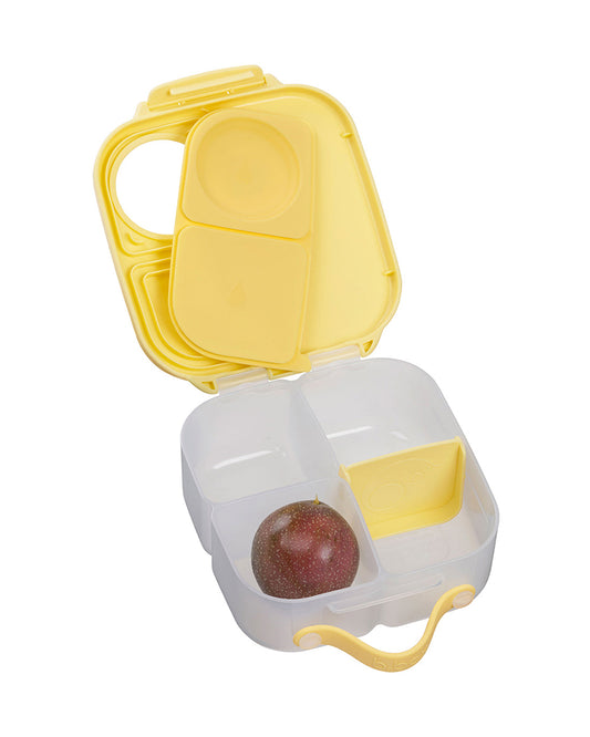 b.box Mini Lunch Box-Leak Proof-Removable Divider-Lemon Twist Yellow-For Feeding Infants
