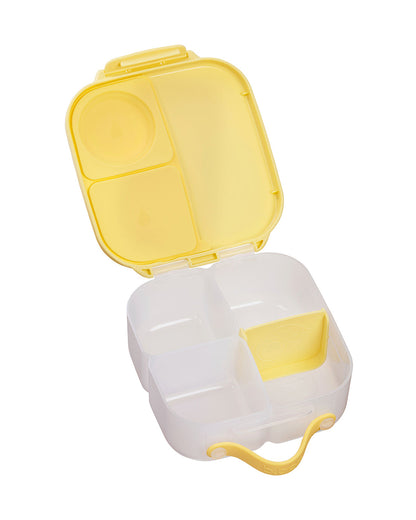 b.box Mini Lunch Box-Leak Proof-Removable Divider-Lemon Twist Yellow-For Feeding Infants
