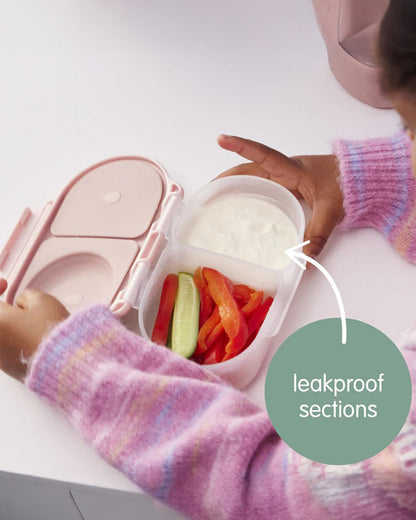 b.box Snack Box-Leakproof & Microwave Safe-Blush Crush Pink-For Feeding Infants