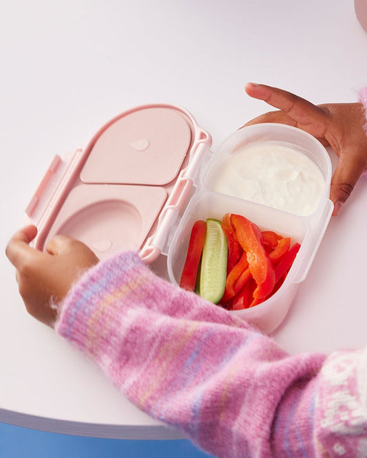 b.box Snack Box-Leakproof & Microwave Safe-Blush Crush Pink-For Feeding Infants