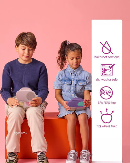 b.box Snack Box-Leakproof & Microwave Safe-Blush Crush Pink-For Feeding Infants