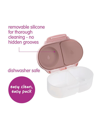 b.box Snack Box-Leakproof & Microwave Safe-Blush Crush Pink-For Feeding Infants