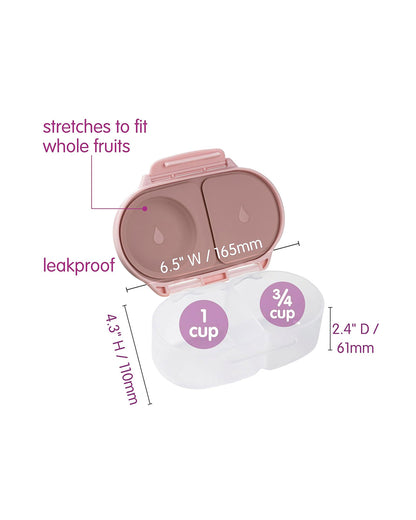b.box Snack Box-Leakproof & Microwave Safe-Blush Crush Pink-For Feeding Infants