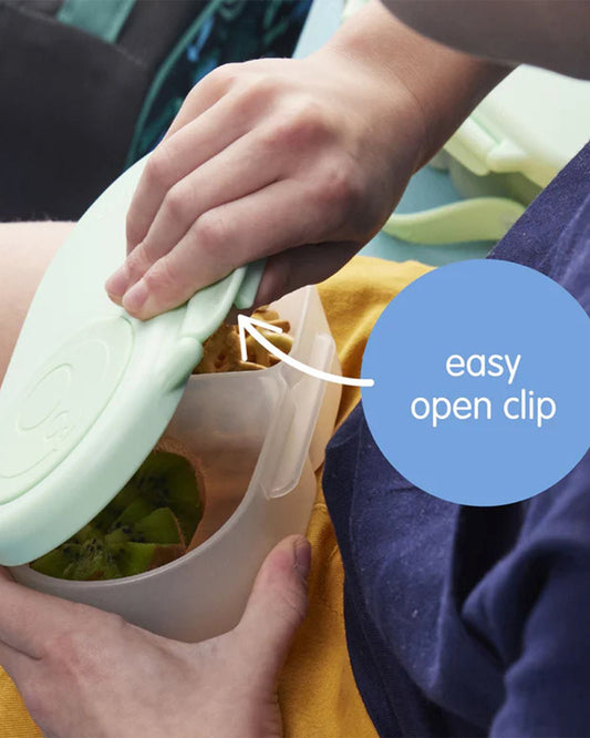 b.box Snack Box-Leakproof & Microwave Safe-Chill Out Blue-For Feeding Infants