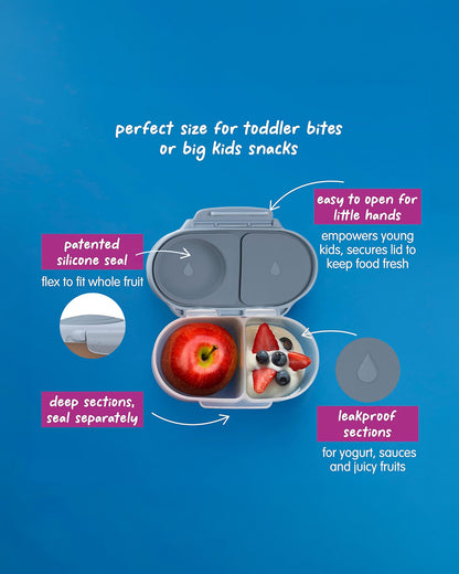 b.box Snack Box-Leakproof & Microwave Safe-Chill Out Blue-For Feeding Infants