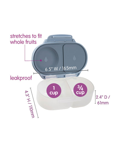 b.box Snack Box-Leakproof & Microwave Safe-Chill Out Blue-For Feeding Infants
