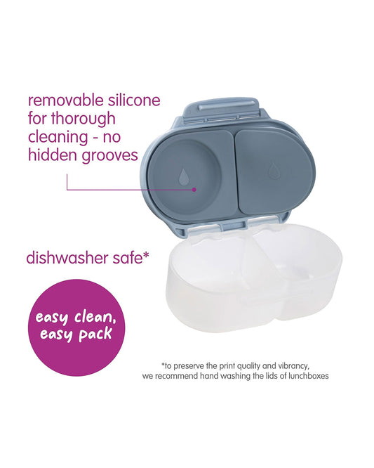 b.box Snack Box-Leakproof & Microwave Safe-Chill Out Blue-For Feeding Infants