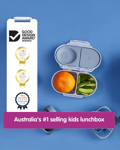 b.box Snack Box-Leakproof & Microwave Safe-Chill Out Blue-For Feeding Infants