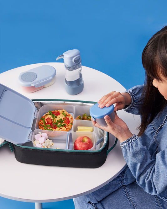 b.box Snack Box-Leakproof & Microwave Safe-Chill Out Blue-For Feeding Infants