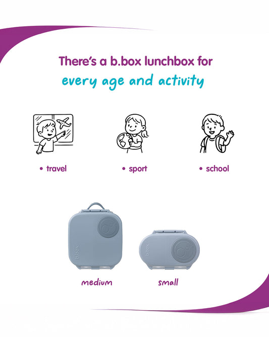 b.box Snack Box-Leakproof & Microwave Safe-Chill Out Blue-For Feeding Infants