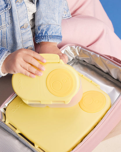 b.box Snack Box-Leakproof & Microwave Safe-Lemon Twist Yellow-For Feeding Infants