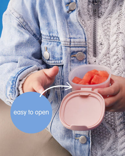 b.box Snack Tub-Food Jar-Leakproof-Microwave Safe- BPA Free-Berry Pink