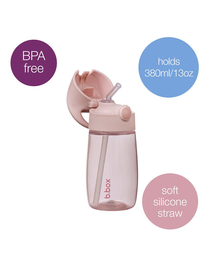 b.box Junior Straw Sipper-Leakproof-BPA Free-Blush Crush-380 ML