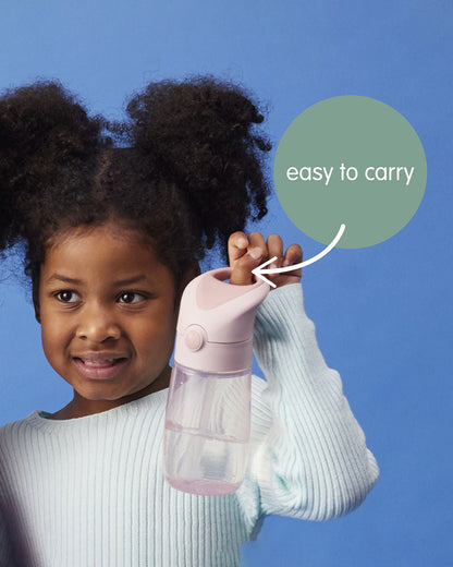 b.box Junior Straw Sipper-Leakproof-BPA Free-Blush Crush-380 ML