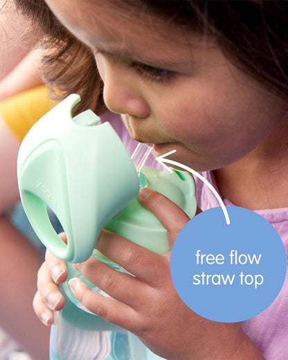 b.box School Essentials Kit-Lunch Tub-Junior Straw Sipper(380ml)-Ocean Blue & Chill Out-36M+