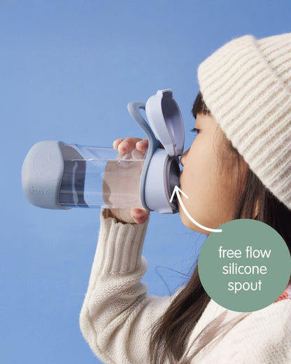 b.box Tritan Sport Spout Drink Bottle-With Easy Push Button & Ergonomic Triangular Shape-Blush Crush Pink-450 ml