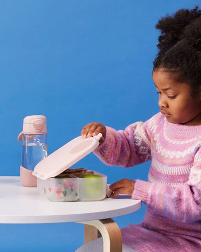 b.box Tritan Sport Spout Drink Bottle-With Easy Push Button & Ergonomic Triangular Shape-Blush Crush Pink-450 ml