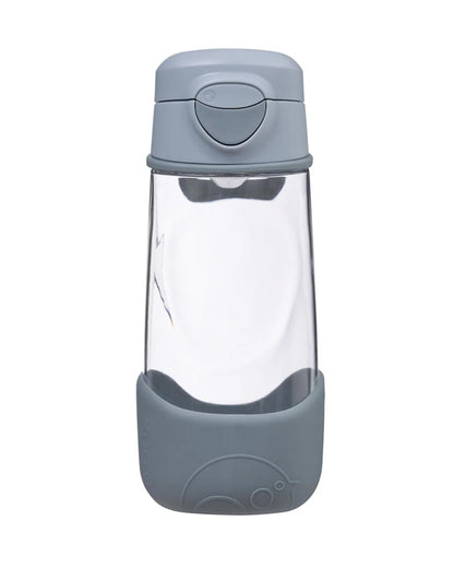 b.box Tritan Sport Spout Drink Bottle-With Easy Push Button & Ergonomic Triangular Shape-Chill Out Blue-450 ml