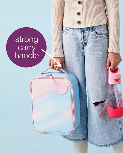 b.box Flexi Insulated Lunch Bag-Zip Closure-Carry Handle-Deep Blue-For Feeding Infants