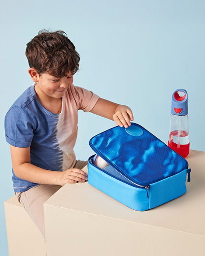 b.box Flexi Insulated Lunch Bag-Zip Closure-Carry Handle-Deep Blue-For Feeding Infants