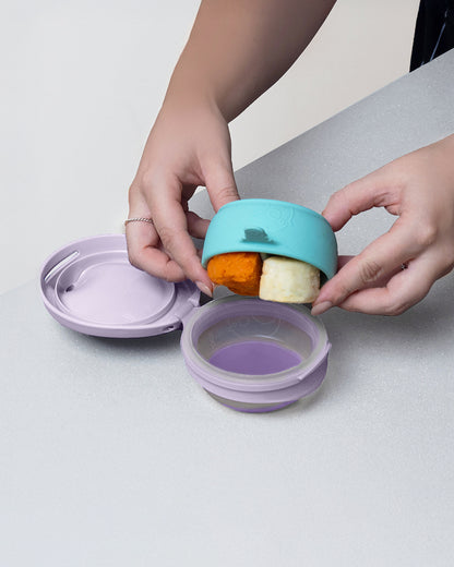 b.box Fill & Freeze Silicone Food Jar-Microwave & Freezer Safe-Pack of 3-For Feeding Infants