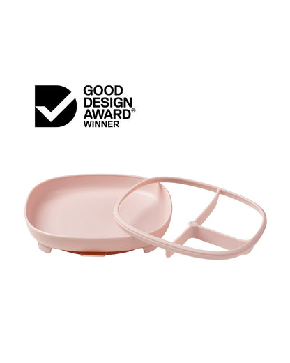 b.box Silicone Meal Set Combo-Strong Suction Base-Pack of 4-Blush Pink