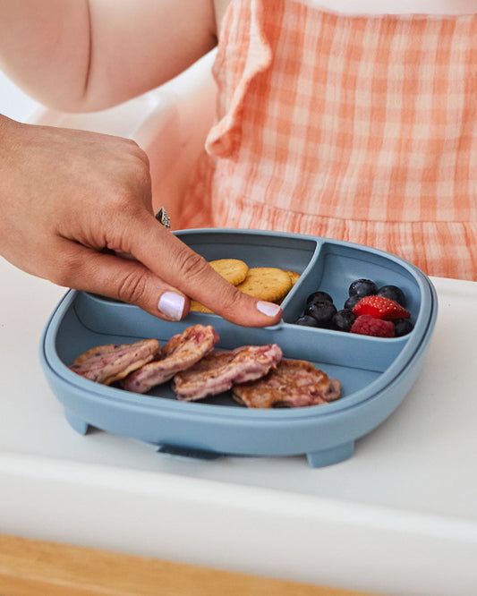 b.box Silicone Meal Set Combo-Strong Suction Base-Pack of 4-Blush Pink