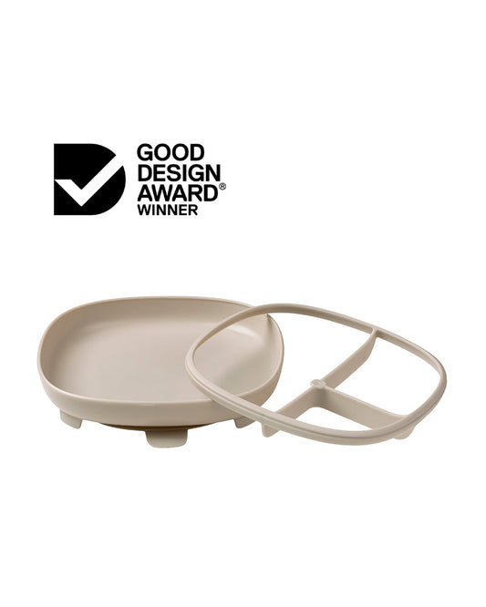 b.box Silicone Meal Set Combo-Strong Suction Base-Pack of 4-Latte
