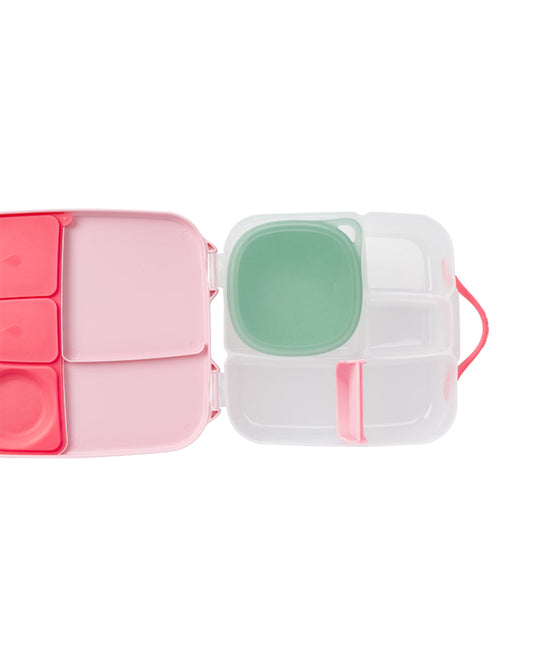 b.box School Essentials Kit-Lunch Tub-Junior Straw Sipper(380ml)-Forest Green & Spearmint-36M+