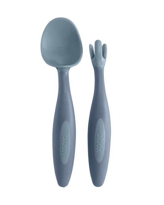 b.box Silicone Meal Set Combo-Strong Suction Base-Pack of 4-Ocean Blue
