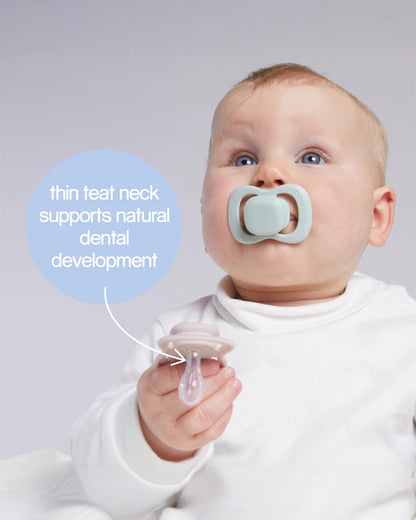 b.box Pacifier Intuitive Symmetrical Silicone Teat-Pack of 2-Ocean & Sky