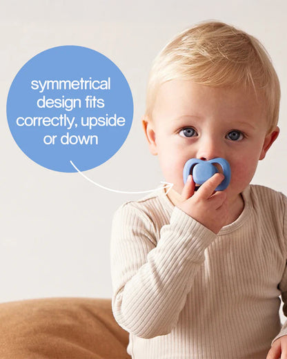 b.box Pacifier Intuitive Symmetrical Silicone Teat-Pack of 2-Ocean & Sky