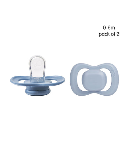 b.box Pacifier Intuitive Symmetrical Silicone Teat-Pack of 2-Ocean & Sky