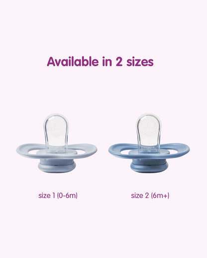 b.box Pacifier Intuitive Symmetrical Silicone Teat-Pack of 2-Ocean & Sky
