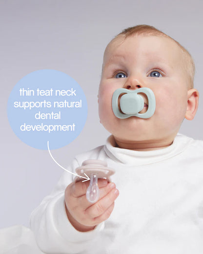 b.box Pacifier Intuitive Symmetrical Silicone Teat-Pack of 2-Sage & Vanilla